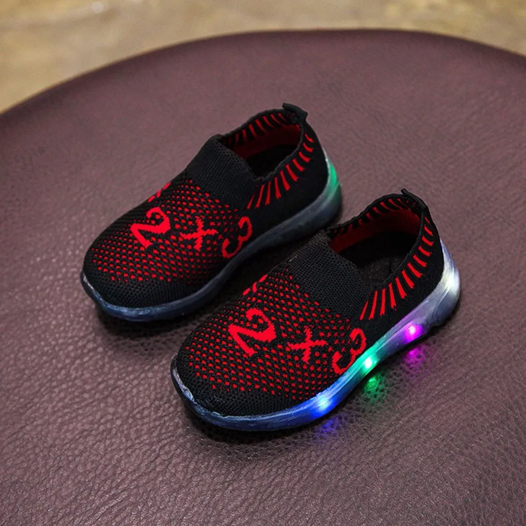 Детская обувь со светящимися вставками Человек-паук для мальчиков и девочек