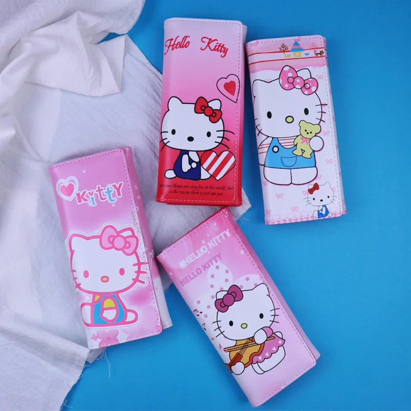 HELLO KITTY Модный женский короткий кошелек с рисунком милый детский индивидуальный