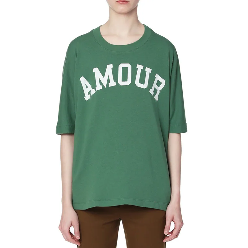 Футболка для девочек новинка летняя классическая женская футболка из чистого