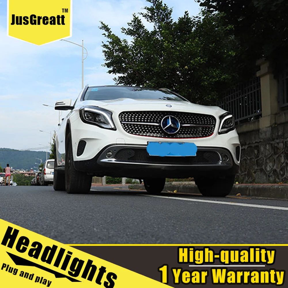 

A Pair For Benz GLA Headlights 2017-2019 GLA LED Head Lamps All LED light Source Daytime Running Lights Dynamic Turn