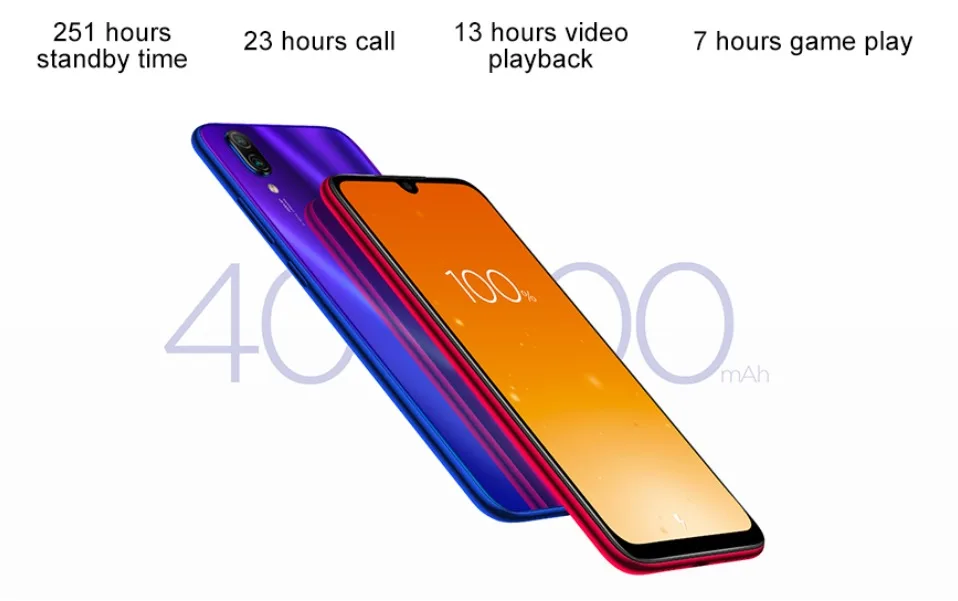 Мобильный телефон Xiaomi Redmi Note 7 с глобальной версией, 4 Гб, 128 ГБ, Snapdragon 660, 4000 мАч, 48MP, 5 Мп, две камеры, 6,3 дюйма, полный экран