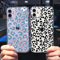 leopard print sexy pink luxury phone case for iphone 13 12 11 8 7 plus mini x xs xr pro max transparent soft