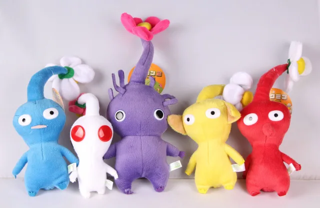 Новинка плюшевая игрушка Pikmin желтый красный синий цветок бутон лист прекрасный