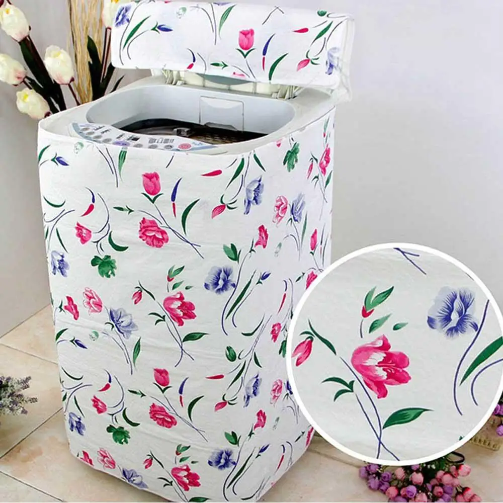 Водонепроницаемый чехол для стиральной машины цветочный узор на молнии