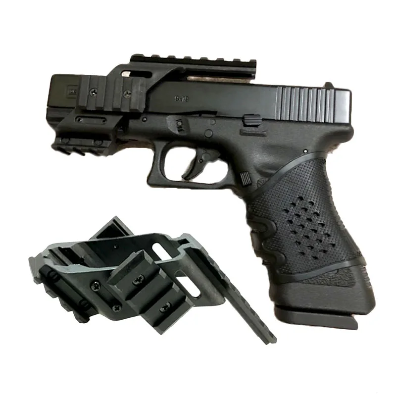 

Охотничий Тактический пистолетный прицел с креплением на рельсах Quad Rail Picatinny для Glock 17 5,56 Colt 1911 лазерный фонарик с универсальным креплением