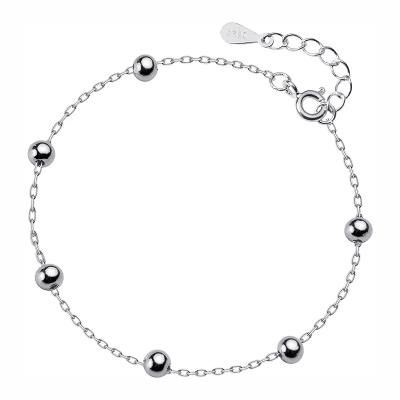 Женский романтичный браслет с бусинами Trustdavis из 100% стерлингового серебра 925