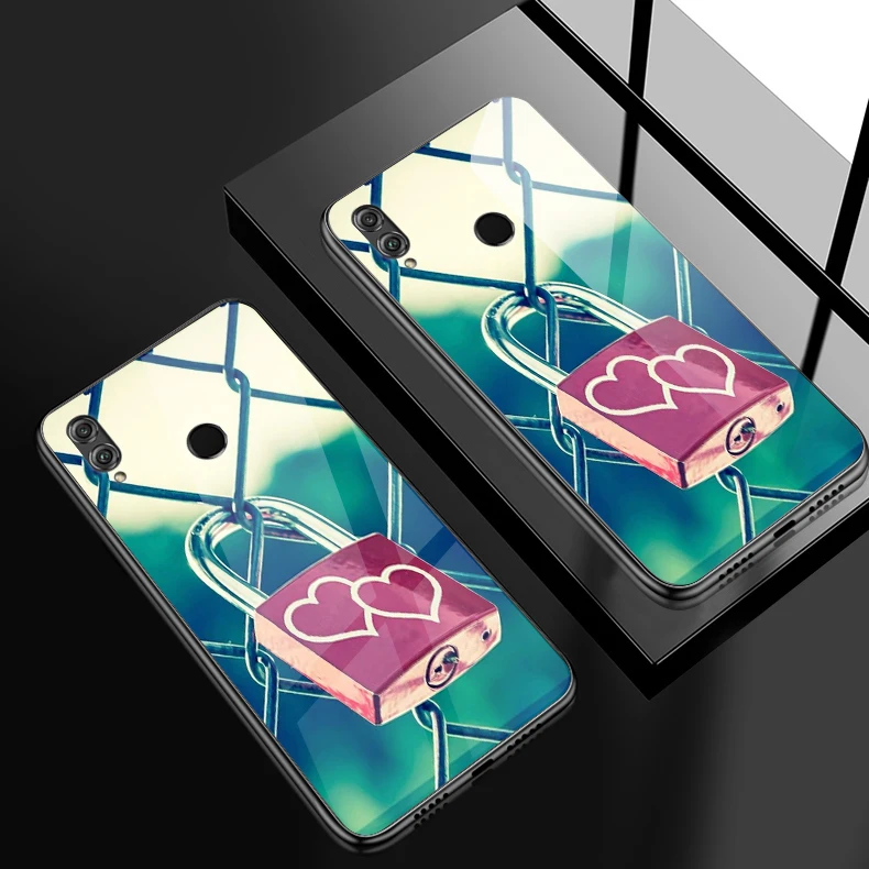 H102 Для Huawei Honor 6X 7X 7C 7A 8A 8X9 облегченное закаленное стекло крышка Y6 Y9 Y7 премьер-профессионал Magic2 роскошный противоударный чехол для телефона - Цвет: H102