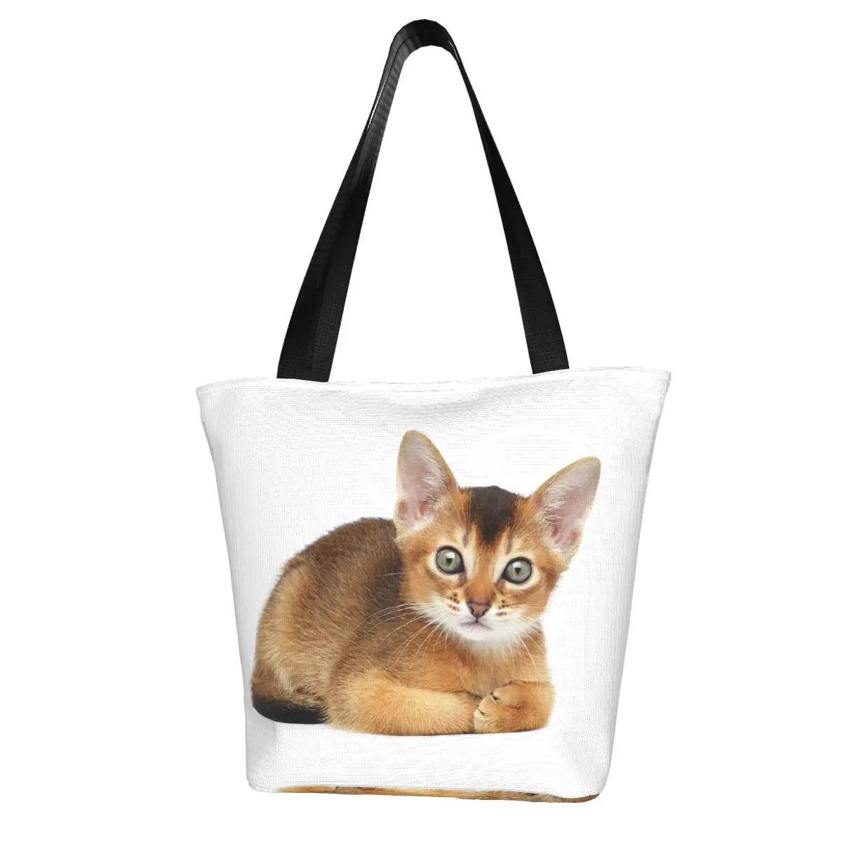 Cute Cat Shopping Bag Aesthetic Cloth Outdoor Handbag Female Fashion Bags