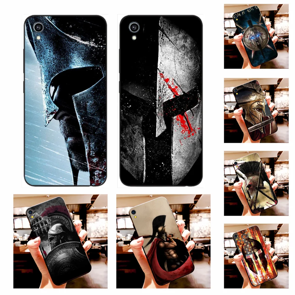 

NBDRUICAI spartan warrior Soft Silicone Black Phone Case For Vivo Y91c Y17 Y51 Y67 Y55 Y93 Y81S Y19 Y7S Case