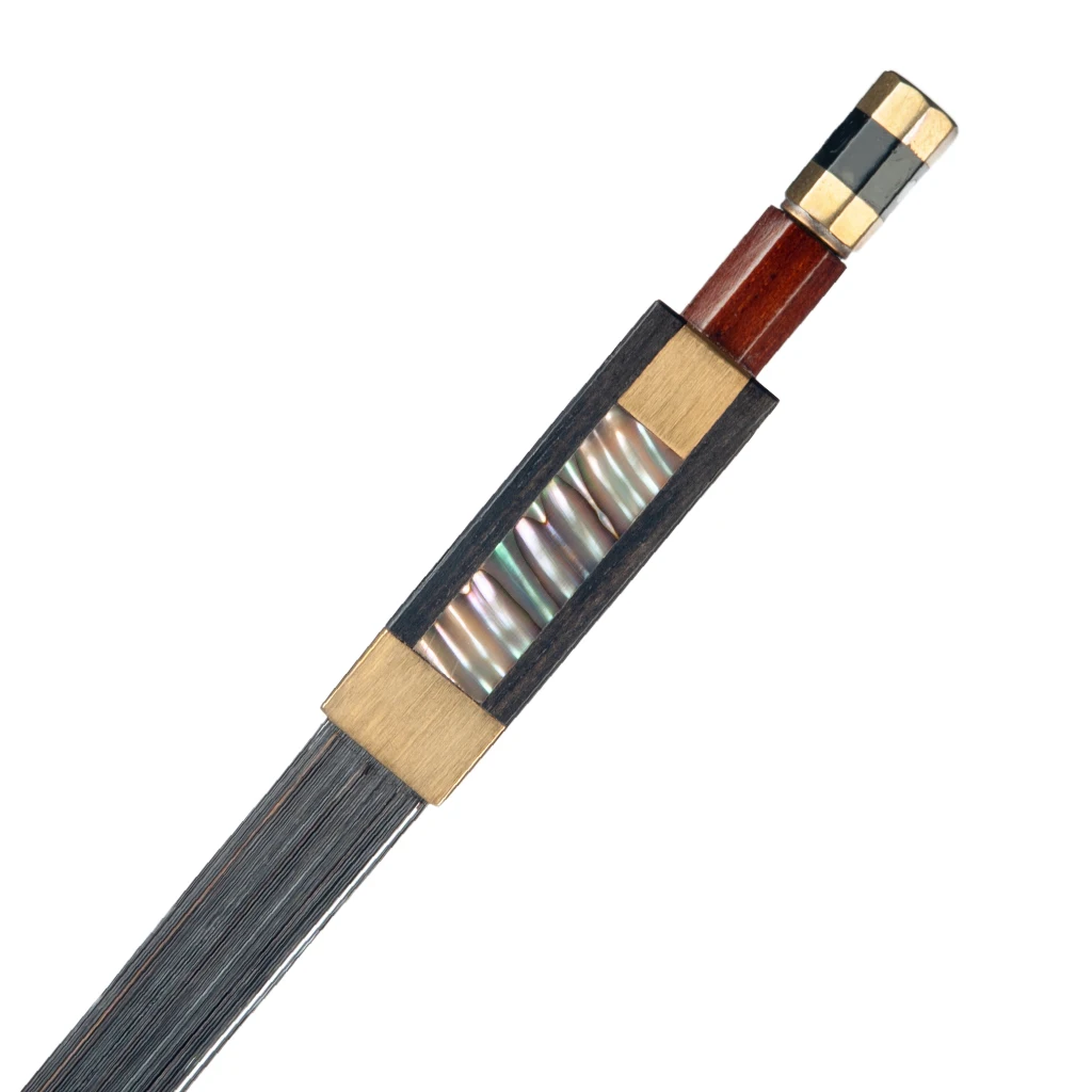 LOMMI 4/4 Full Size Student Violin Bow Well Balanced Handmade IPE Stick Black Mongolia Horsehair Fleur-de-lis Ebony Frog