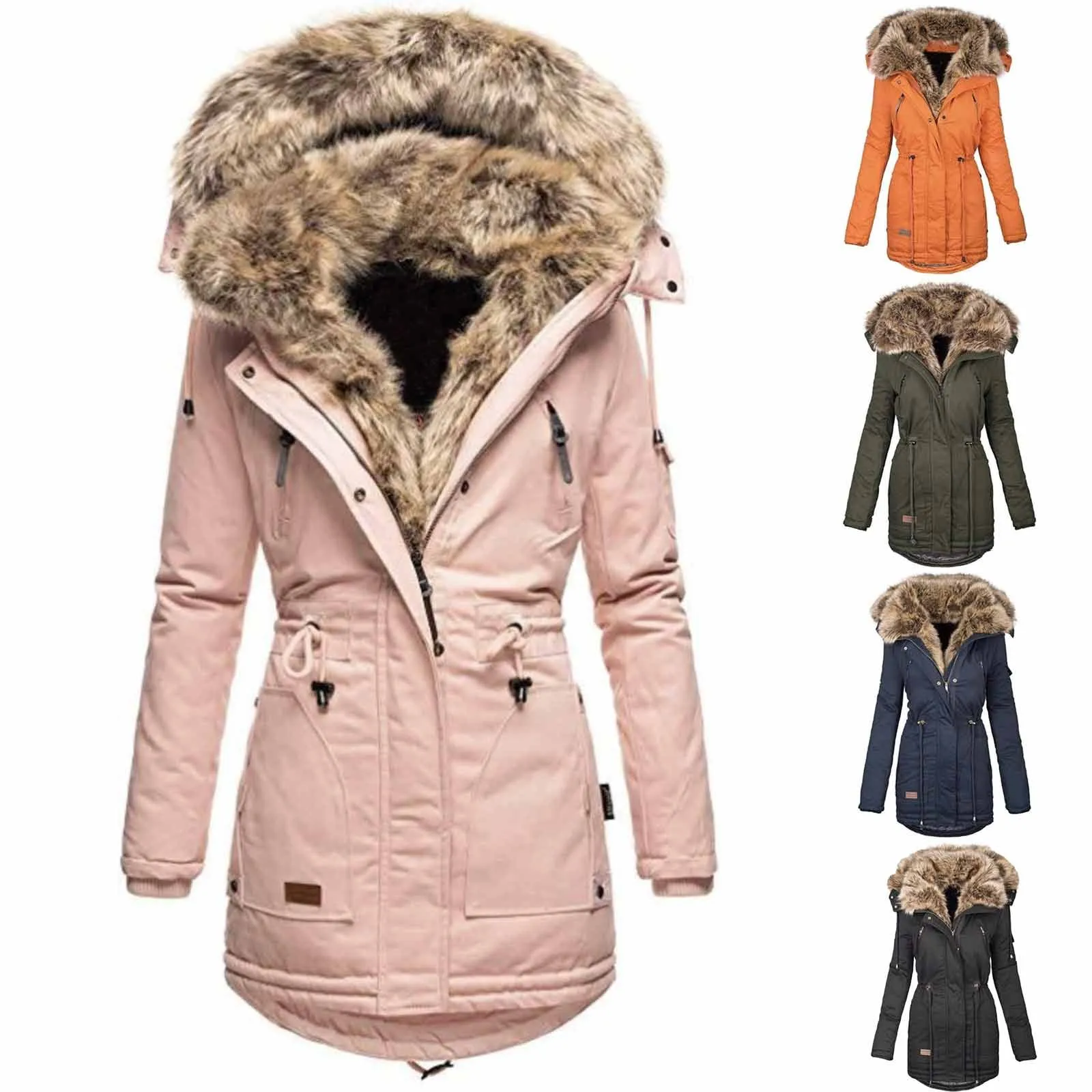 Winter women Parkas coat 2020 casual thicken warm hooded padded Jackets Female solid color styled outwear snow Jacket#3 | Женская одежда