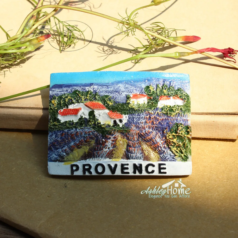 Provence Lavender France Tourist Travel Souvenir 3D Resin Refrigerator Fridge Magnet Sticker Home Decor |