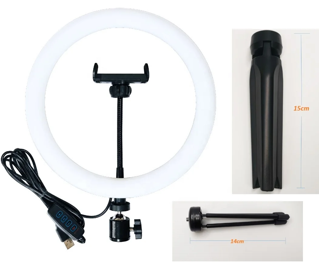 10 дюймов мобильный телефон кронштейн со штативом для наполнения лампа кольцо