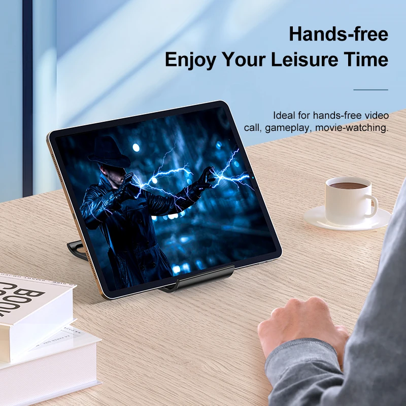 kuulaa desktop holder tablet pc mobile phone stand for ipad iphone samsung xiaomi portable foldable stand plastic bracket free global shipping