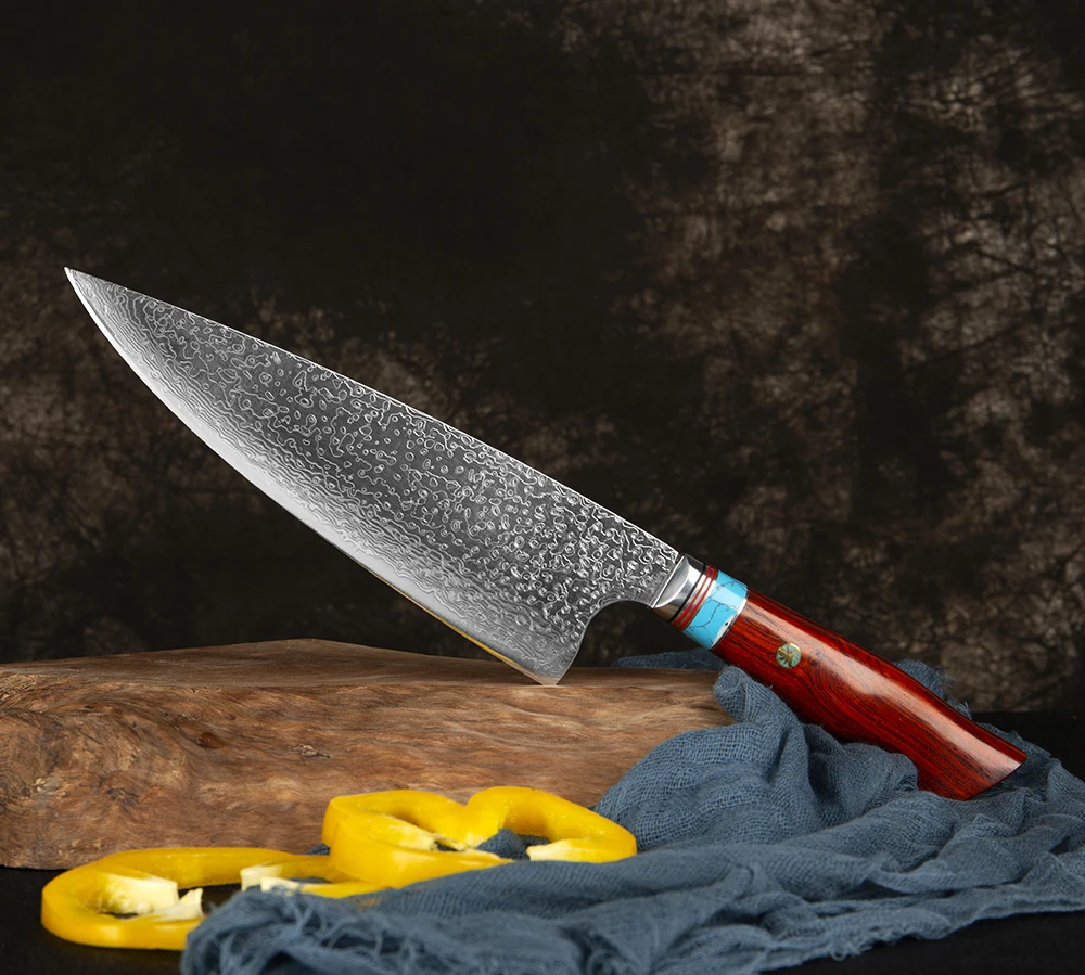 XITUO Damascus Butcher Knives Sharp professional Chef knife Cleaver VG10 Steel Kitchen Utility Cooking tools | Дом и сад