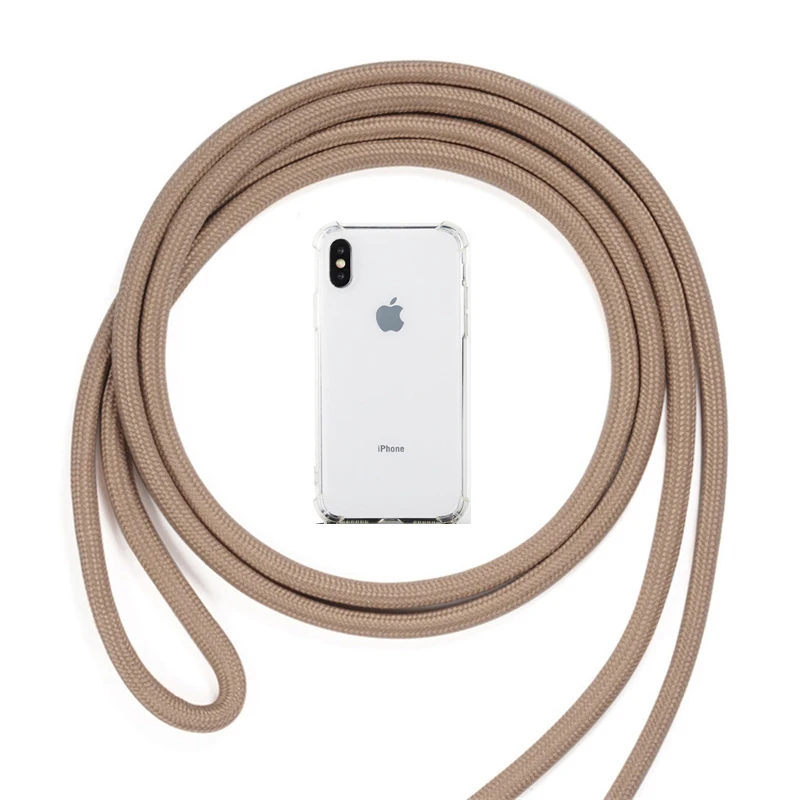 BG Moskado ремешок шнур цепь Прозрачный чехол для телефона для iPhone 11 Pro X XR XS Max 7 8 6 6s Plus 5 5S SE переноска ожерелье ремешок задняя крышка - Цвет: BG