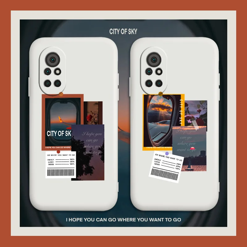 

Wanjia Denghuo Phone Case For Huawei Nova8 8Pro 8SE Nova 7 7Pro 7SE 6 6se 5 5Pro 5Z 5I 5Ipro 5T 4 4E Liquid Silicone Cover