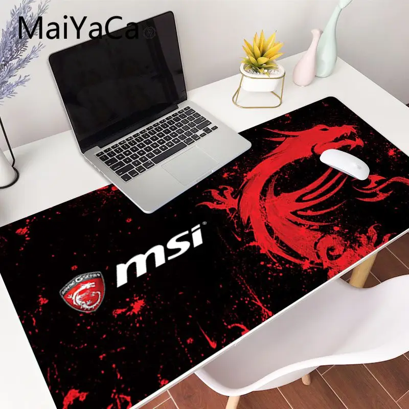 MaiYaCa MSI Dragon Логотип обои офисные мыши геймерский коврик для большой компьютер