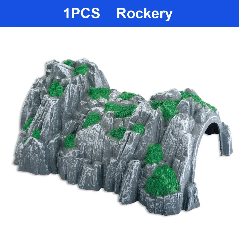 1PC ROCKERY 5,5 см железнодорожные автомобильные игрушки DIY универсальные аксессуары для светящихся магических гоночных треков Развивающие игрушки для Дети Детские подарки - Цвет: 1PC ROCKERY