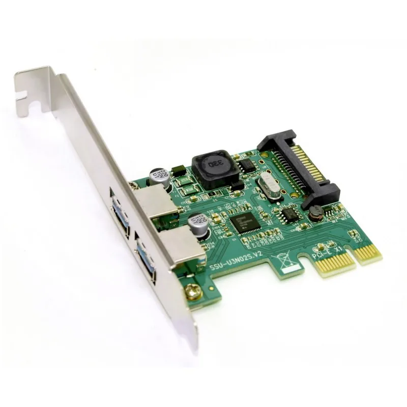Плата расширения PCI E сдвоенный USB 3 0 с SATA 15PIN порт питания адаптер для Windows