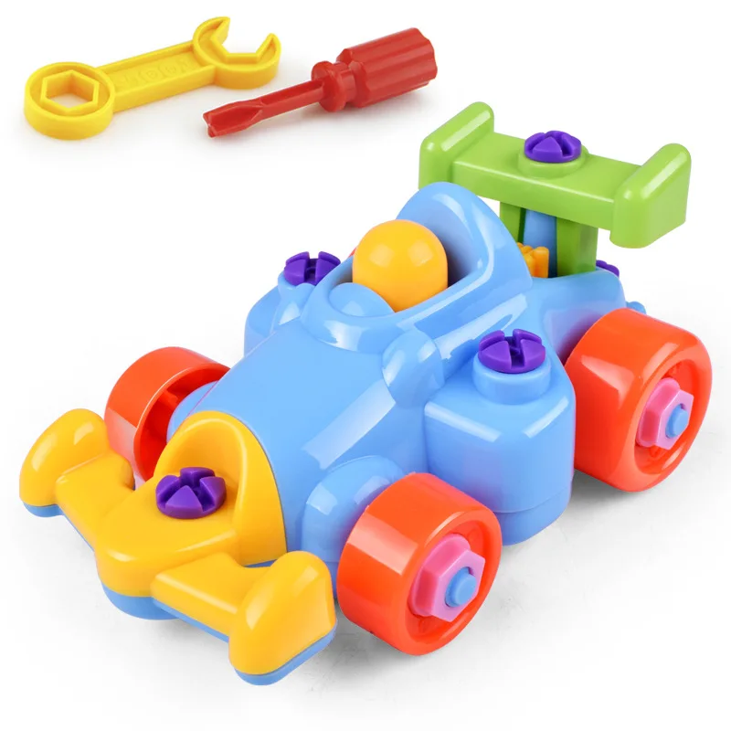 Early Learning Education Toys For Children Disassembly Car Cartoon Animal Assembled Blocks Sets Screwdriver Hex Nut Building Toy | Игрушки и
