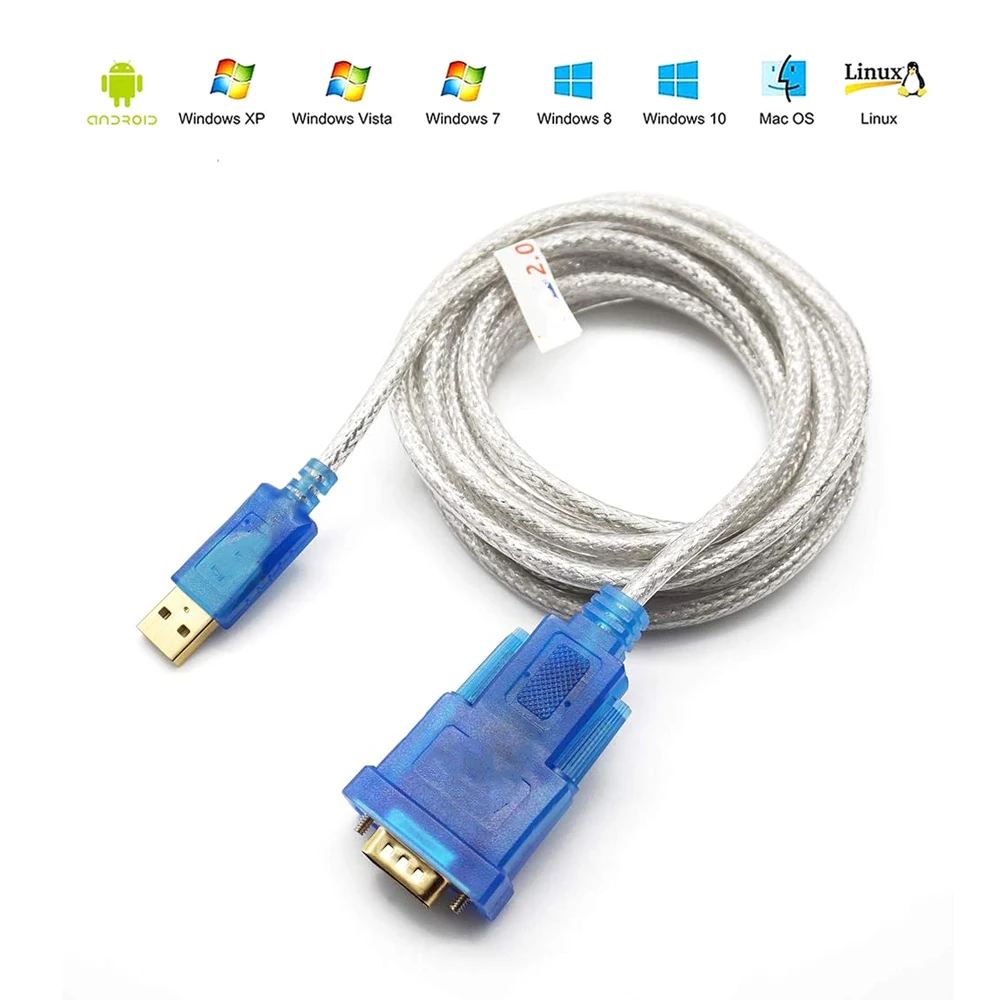 USB 2 0 к RS232 последовательный порт 9 Pin DB9 Кабель COM адаптер конвертер Sup s Windows 10 8 7 XP