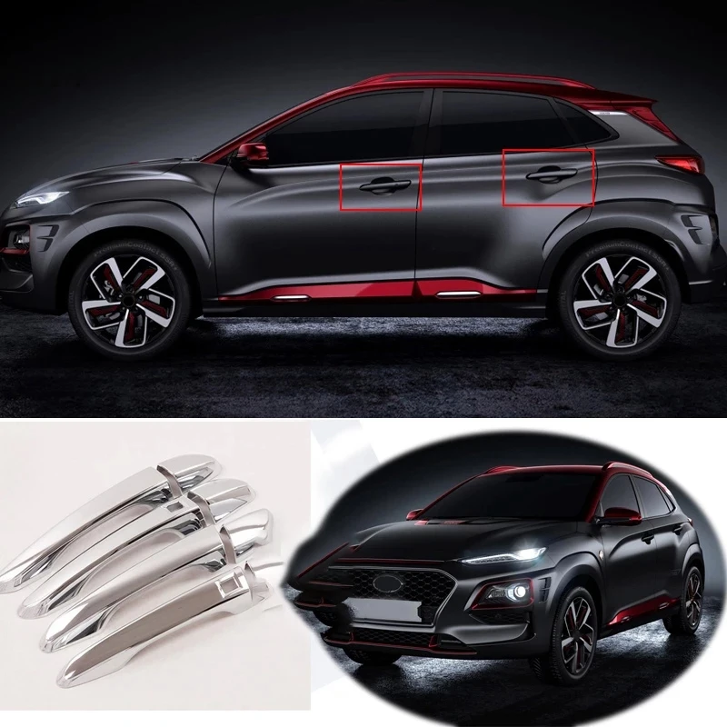 8 шт для Hyundai KONA 2018-2020 автомобильные дверные ручки чаши Боковая дверь Чаша крышки