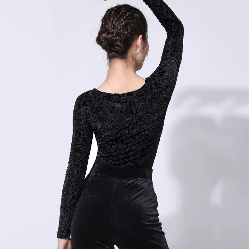 Топ для латиноамериканских танцев женская модная зимняя рубашка с длинным