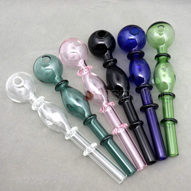 

5PCS YUHETEC Holland Styled Pyrex 140mm Curved Shisha Glass tube Random Color class tube Random Color