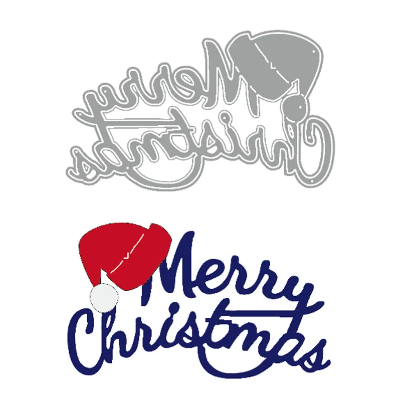 Grite Новый рождественский автомобиль письмо металлические стальные резные штампы