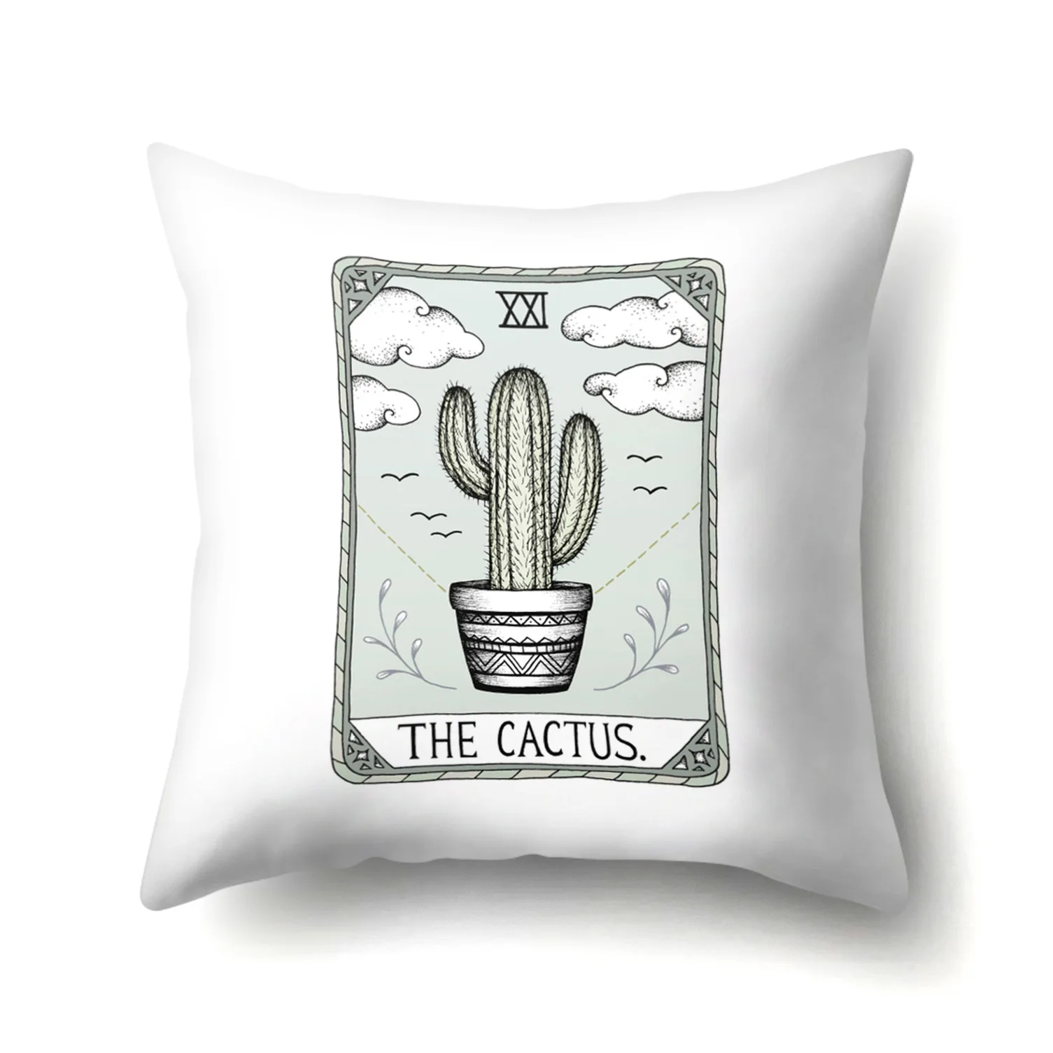 Креативный чехол для подушки Таро домашний декор полиэстер белый дивана