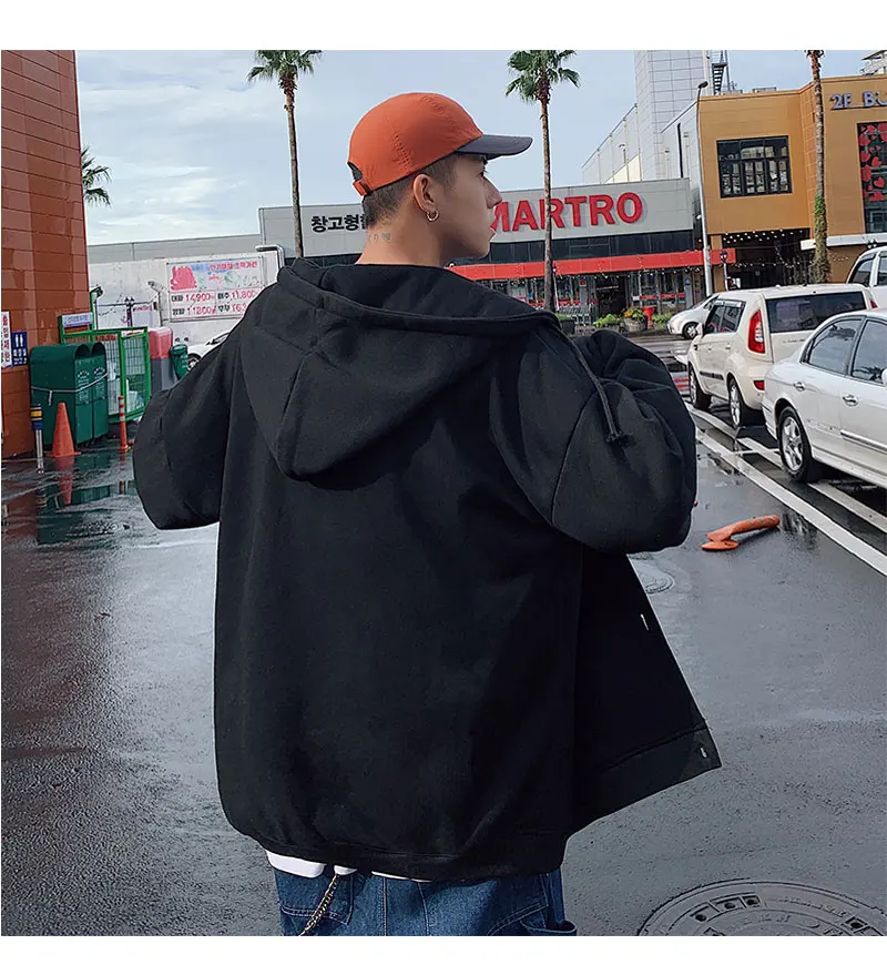 

Men Japanese Streetwear Jackets 2020 Winter Hooded Jackets Coats Mens Wool Inside Thick Windbreaker Baseball Jacket