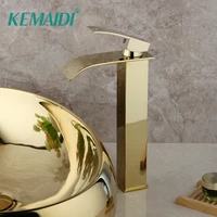 kemaidi polished golden bathroom faucet kitchen classic style basin sink mixer faucet tap golden plated mixer tap faucet
