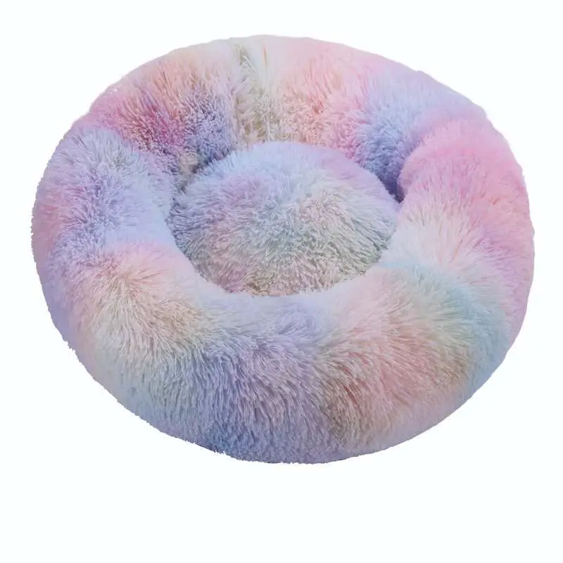 

Round Cat Beds House Soft Long Plush Best Pet Dog Bed For Dogs Basket Pet Products Cushion Cat Bed Cat Mat Animals Sleeping Sofa