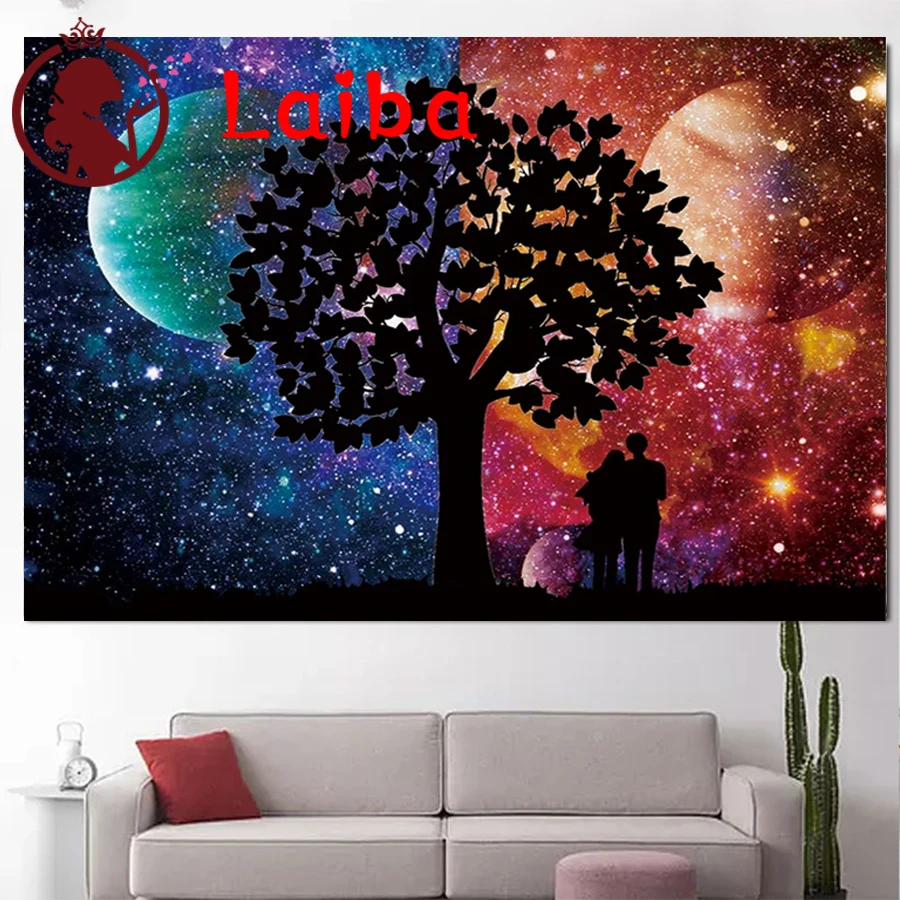 

5D Daimond painting colored sky for lovers 3D Diamond Painting landscape Full Round square Rhinestone picture scenery home decor
