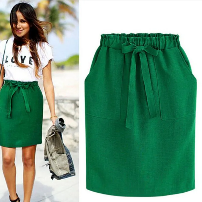 2020 горячая распродажа лето осень элегантные миди юбки Женская офисная юбка