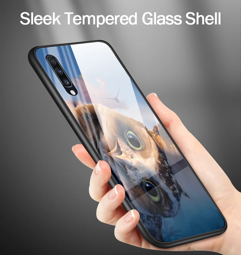 Для samsung Galaxy A10 A20 A30 A40 A50 A70 A80 A90 A6S A8S закаленное Стекло крышка J4Plus M10 M20 M30 Note9 противоударный чехол для телефона