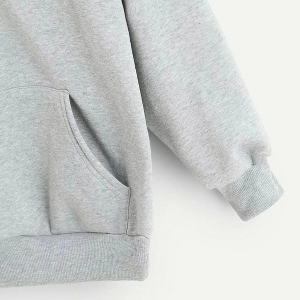 Sweat Women Solid Color Hoodies New Gray Red Blue Fleece Style Pullovers Autumn Winter Fitness Sweatshirt Hooded S-xxl 2020 | Женская