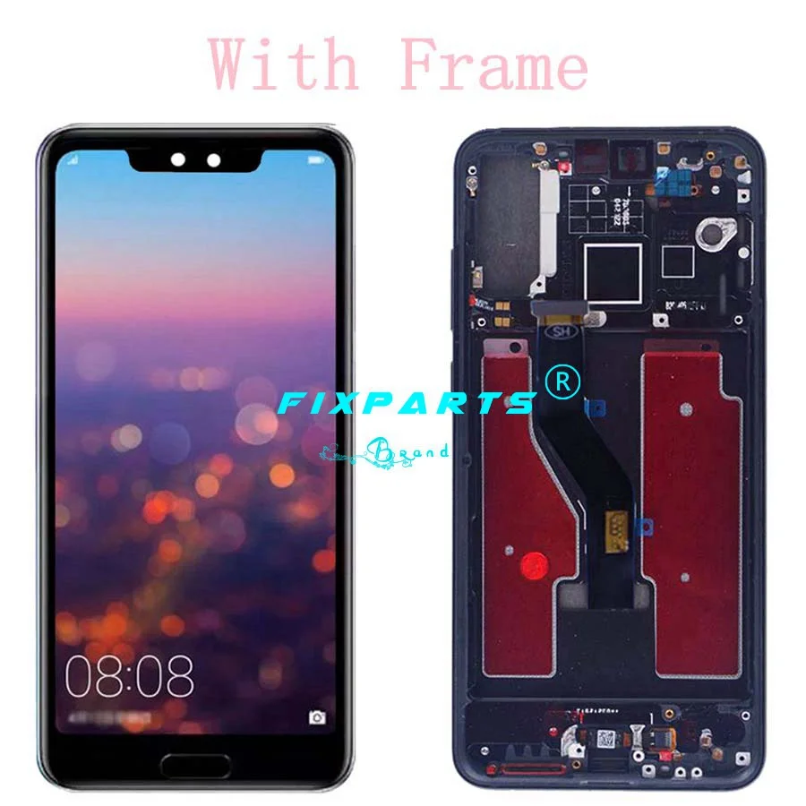 TFT ЖК дисплей с рамкой для Huawei P20 Pro Сенсорный экран дигитайзер сборка CLT AL01 Plus