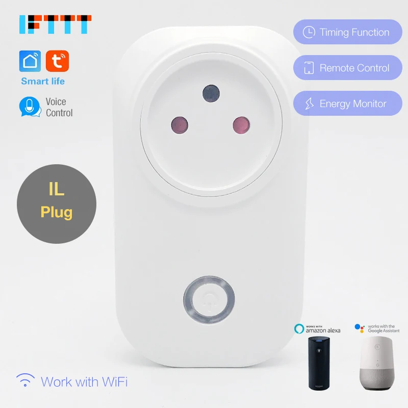 16A Израиль Wi Fi Smart IL Plug power Monitor умная розетка Беспроводная голосовое