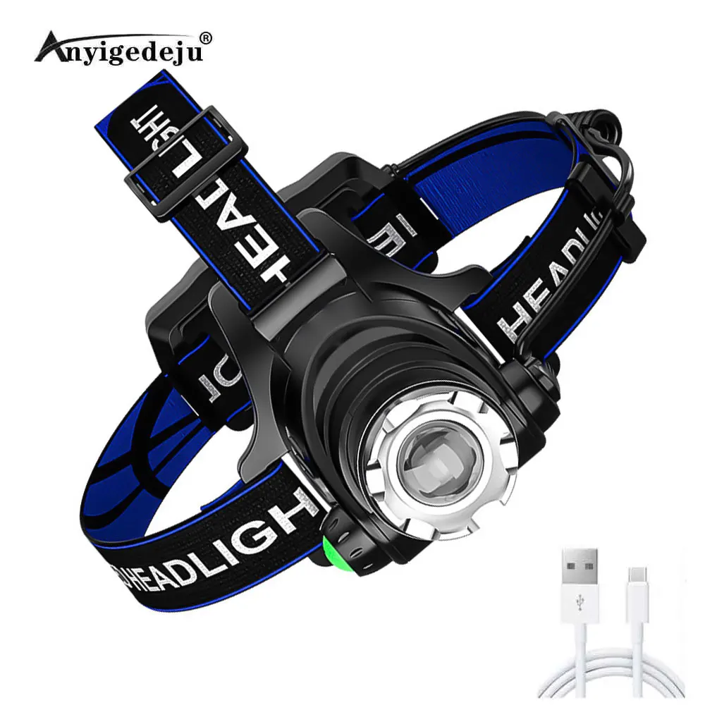 

Headlamps 2000 lumens Led Headlamp L2/T6 Zoomable Headlight Head Torch Flashlight Head lamp by 18650 battery for Fishing Hunting