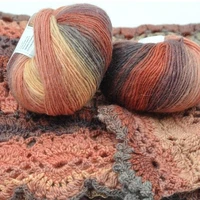 5 rolls 50gball worsted section dyed rainbow yarn 100 pure wool yarn for diy hand knitting crochet shawl scarf thread