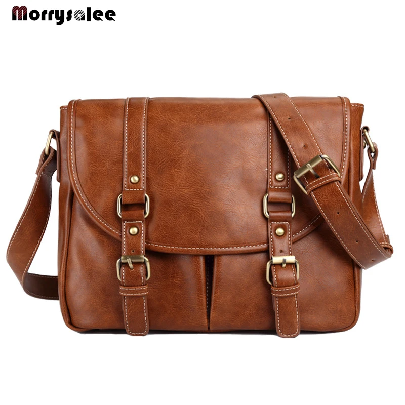 Повседневная Деловая кожаная сумка для мужчин модный мессенджер через плечо