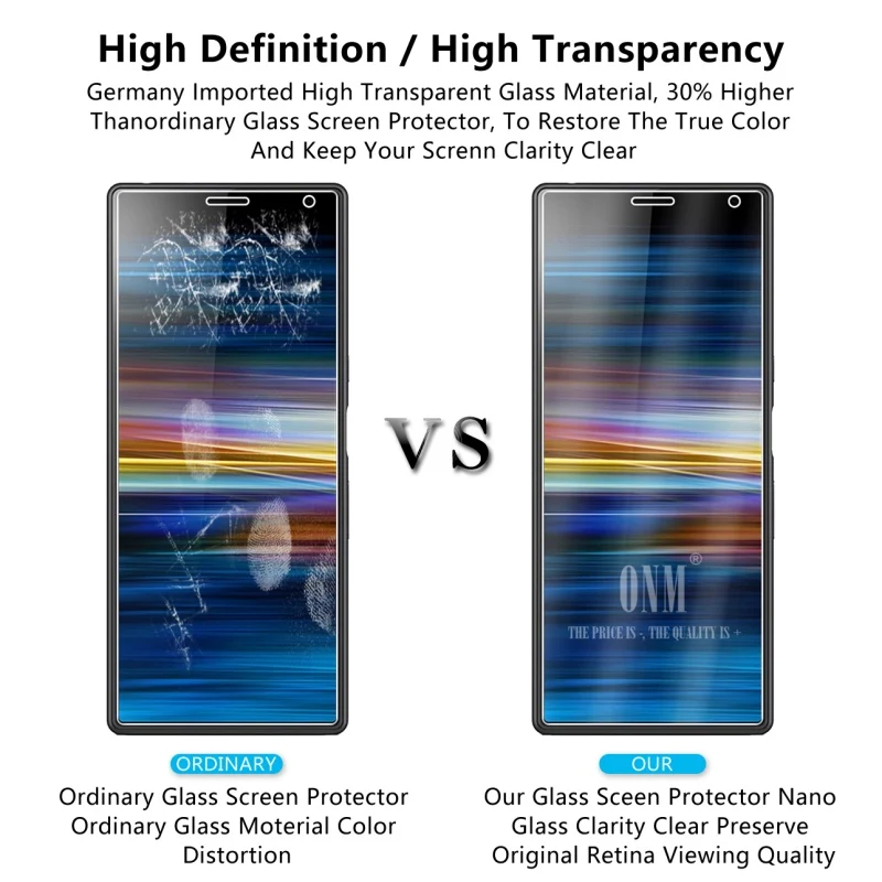 Закаленное стекло для Sony Xperia 10 Plus защита экрана 2.5D 9H Премиум защитное