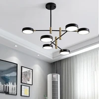 black white modern led 46 head chandelier for bedroom dining living room restaurant loft hall interior nordic decor lights