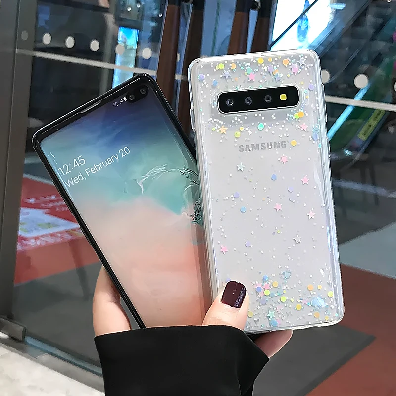 Простой роскошный блестящий чехол для телефона samsung Galaxy Note 10 Pro S10 S10e S9 S8 Plus S7 EDGE