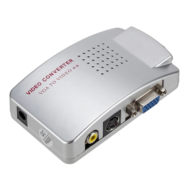 Преобразователь сигнала старого ТВ VGA в AV RCA композитный адаптер переключатель