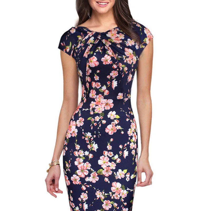 Женское облегающее платье карандаш коктейль с коротким рукавом Вечерние платья