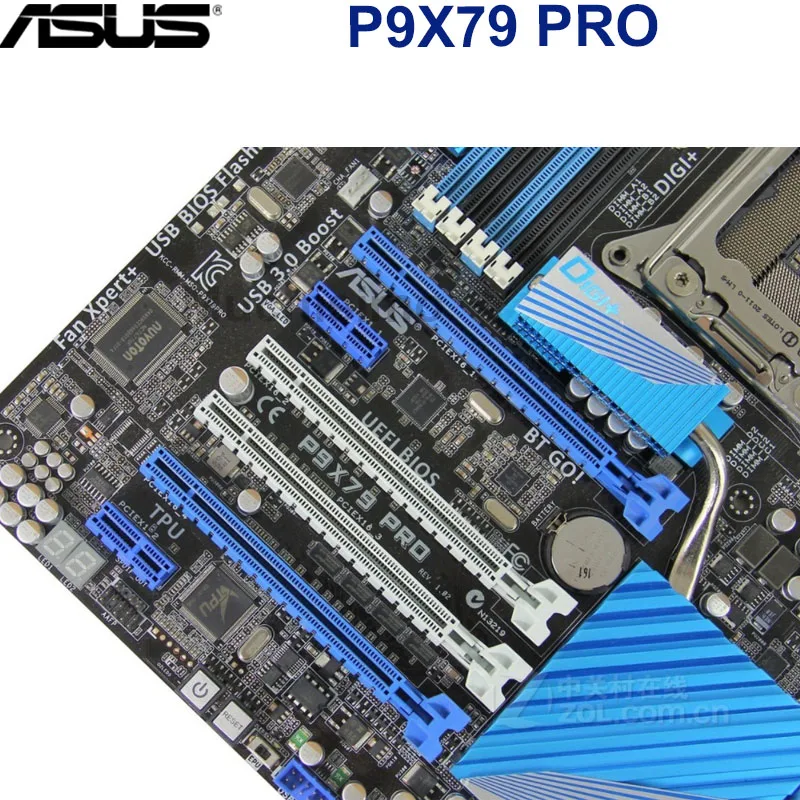 ASUS P9X79 PRO 100% Оригинальный настольный X79 X79M 2011 разъем LGA Core i7 LGA2011 DDR3 64 Гб PCI-E 3 0