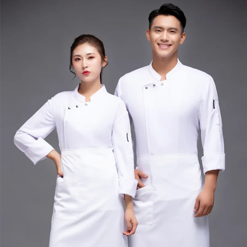 Шеф-повар униформа Для мужчин с длинным рукавом мальчка осенняя и зимняя/верхняя